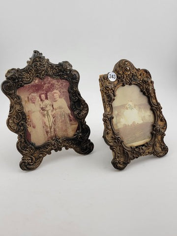 Antique Victorian Miniature Picture Farmes. Gorham Sterling Silver & Baroque.