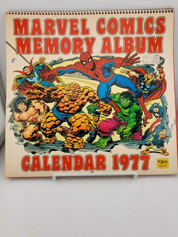 MARVEL COMICS MEMORY ALBUM CALENDAR 1977 ROY THOMAS JACK KIRBY COLAN UNUSED.