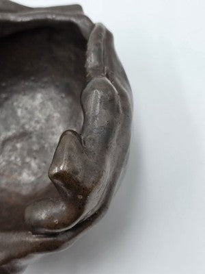 Rare Figural Studio Pottery Bowl 3 Reclining Women Brutalist Art Ceramic Bowl