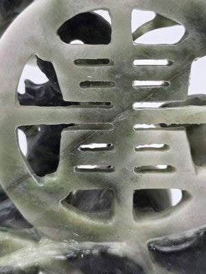Chinese Hand Carved Natural Jadeite Jade Shou Xing Longevity Immortal Statue 12"