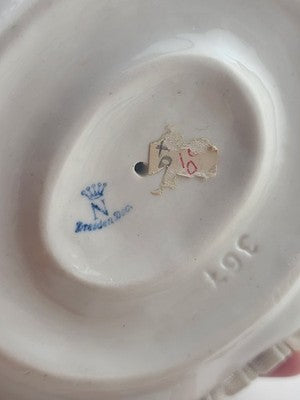 Pair Antique Dresden Lace Ballerina Figurine Dancer Handarbeit Germany Porcelain
