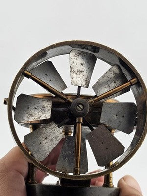 Antique No.1974 Brass Air Meter Anemometer w/ Sand Timer, Circa 1900 Mining Tool