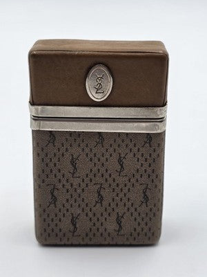 Rare Vintage YSL Yves Saint Laurent Monogram Cigarette Case Holder 1970s.