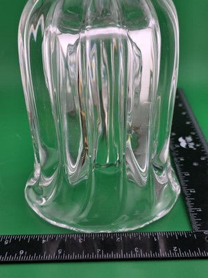 Vintage Orrefors art glass vase. Rare Pattern 6.5 inches tall, 5 inches diameter