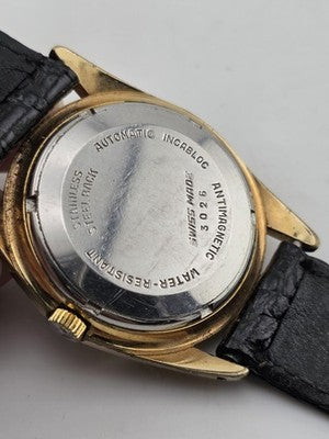Rare 1960's Pierpont 25 J Automatic Incabloc Swiss Black Dial Men Watch. Works.