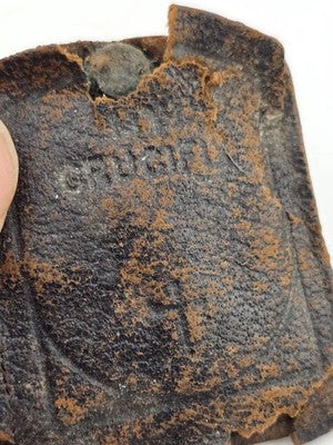 Rare Antique 1907 Pope Pius X Catholic PARDON INDULGENCE Crucifix w Leather Case