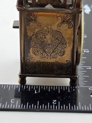 Vintage Smiths Miniature Brass Lantern Clock Wind-Up Made in Great Britain. Read