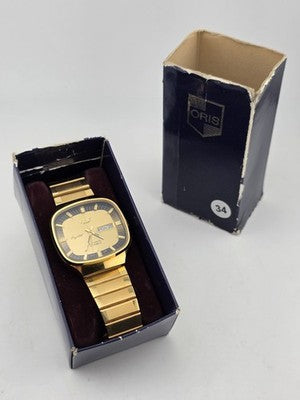 PRIVATE: VINTAGE Gold  ORIS AUTOMATIC SWISS VINTAGE STAR CRYSTAL 21J.