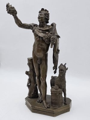 Rare Antique Italian Bronze Sculpture C 1830, Fauno Rosso' - A Nelli Roma.