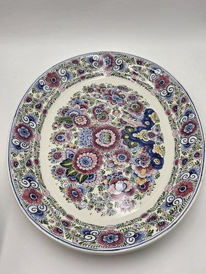 Rare Signed Vintage Delft Holland Hand Painted Polychrome Pottery Set