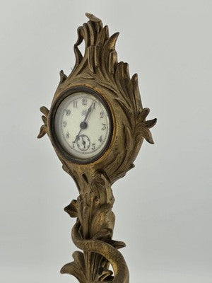 Antique 19th C Jennings Brothers Art Nouveau “Holly” Clock 1891. Spring Broken