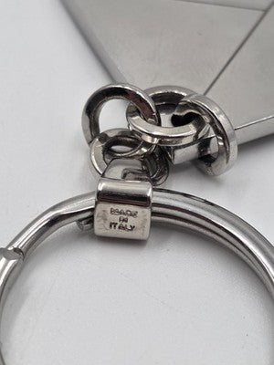 Vintage Cartier Envelope Letter Key Ring Keychain Double C Logo Made Italy w Box