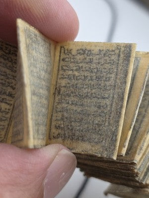 Antique Miniature Islamic Quran Istanbul Folding Manuscript In Case Arabic 40 Ft