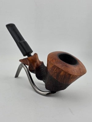 Vintage Ben Wade Spiral Partially Sandblasted Bent Dublin Tobacco Pipe. Denmark.