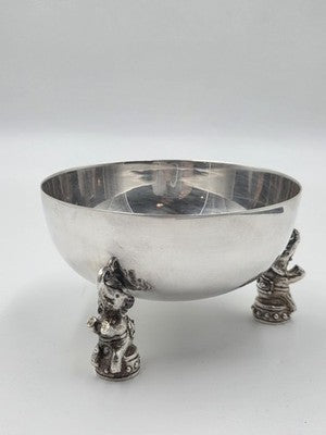 Rare OOAK Jean Boggio Figural Elephant Silver Centerpiece Bowl Surrealist Decor