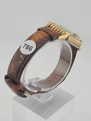 Vintage Classic Mens Deco 1950's 17j BENRUS 10K Gold Filled Dress Watch. Works
