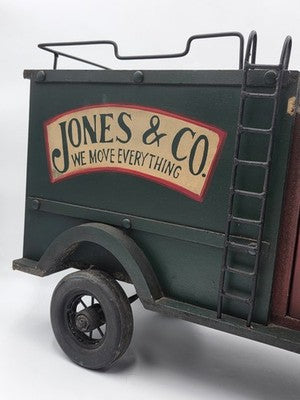 Vintage 24" Jones & Co "We Move Everything" wooden truck 1950s working steering