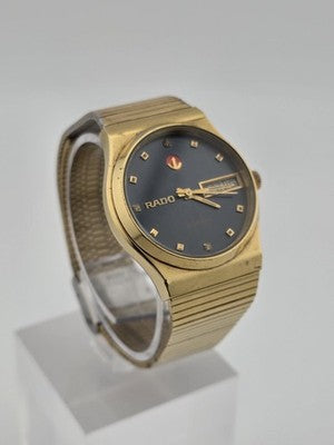 1970 Rado Voyager Automatic Black Dial Day Date Swiss Mens Watch 636.40122 Works