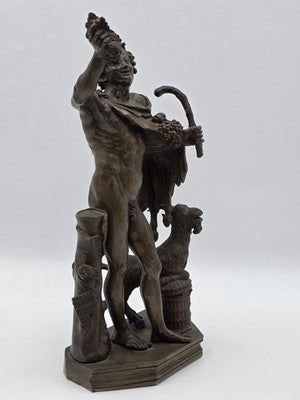 Rare Antique Italian Bronze Sculpture C 1830, Fauno Rosso' - A Nelli Roma.