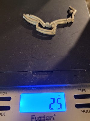 Vintage Bar Link Unisex Bracelet Sterling Silver 925 Bar. 7.5 Inch. 25 Grams.