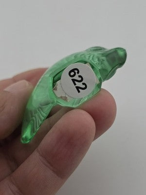 Vintage Lalique France Mint Green Crystal Fish Sculpture 2" Signed Mint Cond.