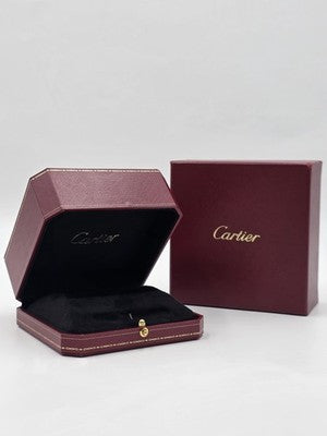 Vintage Watch Box Cartier Original Luxury Empty France Square Red Collectibles
