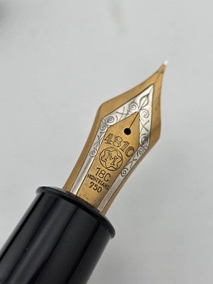 Montblanc 149 Fountain Pen, Tri-color 18C Broad Nib, late 1960s-Exc Condition