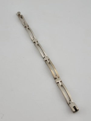 Vintage Bar Link Unisex Bracelet Sterling Silver 925 Bar. 7.5 Inch. 25 Grams.