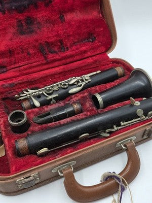Rare Vintage Jeffrey Clarinet W/ Selmer Paris Mouthpiece France Case Untested