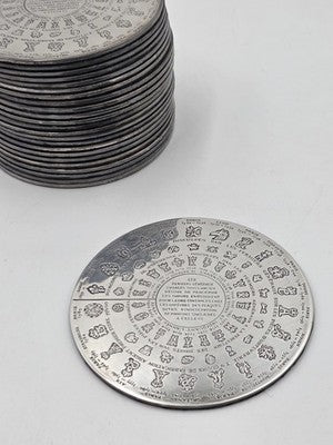 Rare Vintage Christofle Fermiers Generaux Silver Plated Hallmark Coaster. Each