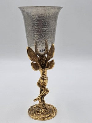 Rare K Dopita Studio Fairy Goblet Ltd Ed 221/300 Hand Made Tin Alloy Copper Art
