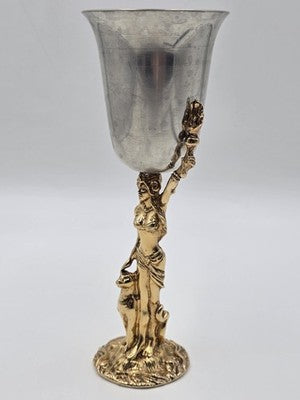 Rare K Dopita Studio Maiden Goblet Ltd Ed 183/300 Hand Made Tin Alloy Copper Art