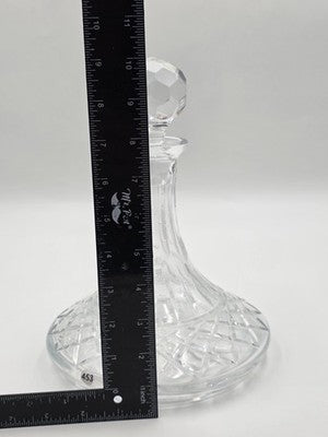 Atlantis Crystal Ship Decanter Criss Cross Cut Pattern Watermark Faceted Stopper