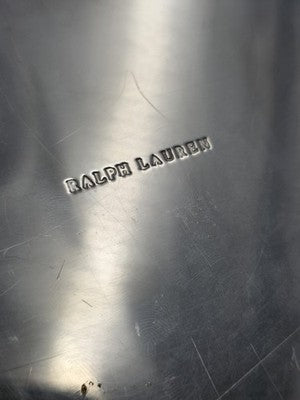 Vintage Ralph Lauren Home Cigar Box Italian Silver Finish Cherry Wood 1990s