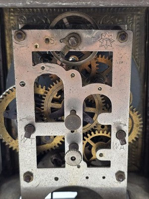 Antique JUNGHANS Germany Carriage Mantle Clock Musical Alarm Clock Music Works