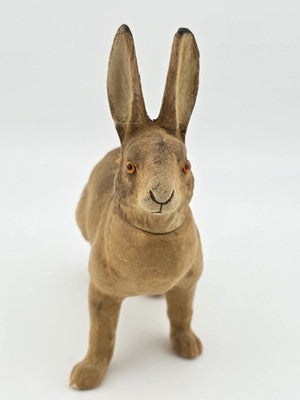 Private: Rare Antique C1890 German Paper Mache Folk Art Composition Rabbit.