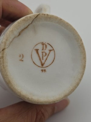 Antique Original WWI German Porcelain Coffee Cup Iron Cross 1914 Kaiser Wilhelm