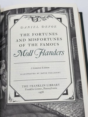 Franklin Library Moll Flanders Daniel Defoe 1978 Leather Bound Classic Book. New