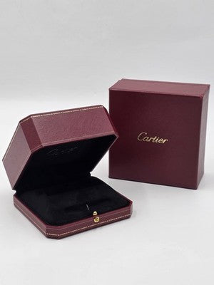 Vintage Watch Box Cartier Original Luxury Empty France Square Red Collectibles