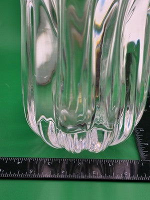 Vintage Orrefors art glass vase. Rare Pattern 6.5 inches tall, 5 inches diameter