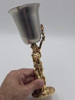 Rare K Dopita Studio Maiden Goblet Ltd Ed 183/300 Hand Made Tin Alloy Copper Art