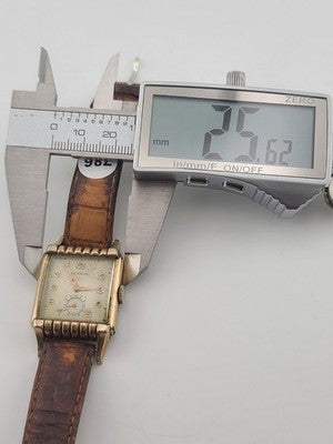 Vintage Classic Mens Deco 1950's 17j BENRUS 10K Gold Filled Dress Watch. Works