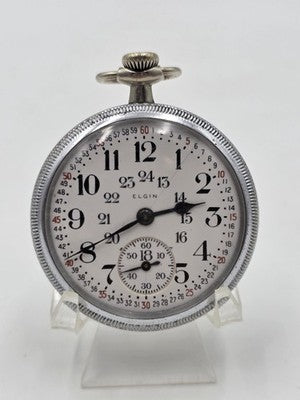 Antique 1892 Elgin Grade 118 17J 18S Pocket Watch Glass Exhibition Back Running