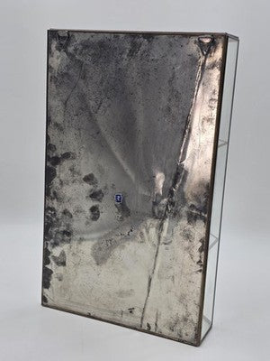 Vintage Etched Glass Brass Display Case Curio Cabinet Mirrored Hanging Standing