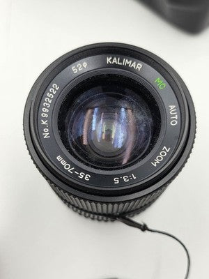 Vintage Minolta X-370s 35mm SLR Kit 2 Lenses Flash Clean Working w/ Case