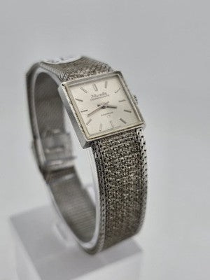 Rare 1960's Nivada Compensamatic Elghabashi 17J Swiss Ladies Mesh Watch. Works.