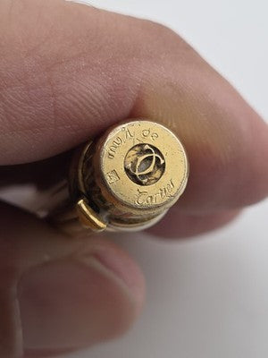 Vintage Must De Cartier Vendome 18K Gold Nib Fluted Fountain Pen Trinity Rings