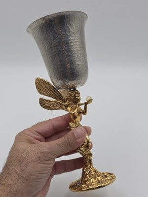 Rare K Dopita Studio Fairy Goblet Ltd Ed 221/300 Hand Made Tin Alloy Copper Art