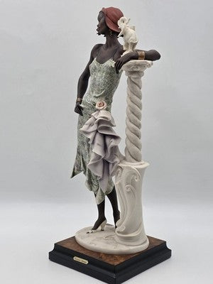 Giuseppe Armani Black Lady w Elephant 194/C Hand Signed LE 4393/5000 W COA & Box