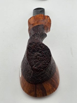 Vintage Ben Wade Spiral Partially Sandblasted Bent Dublin Tobacco Pipe. Denmark.